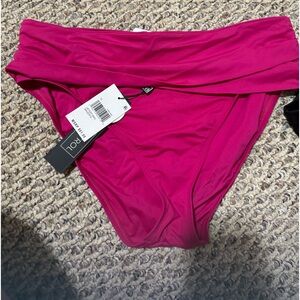 Pink tummy control swim bottoms, size 12